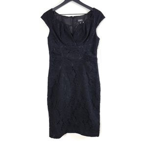 Adrianna Papell Crochet Overlay Dress